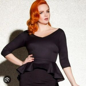 NWT pinup girl clothing Hayley Peplum top